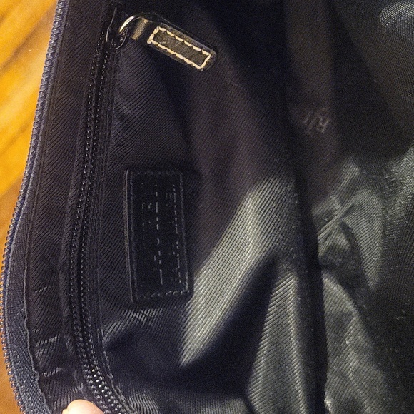 Lauren Ralph Lauren Denim Black and White Houndstooth Mini Bag - Picture 4 of 6